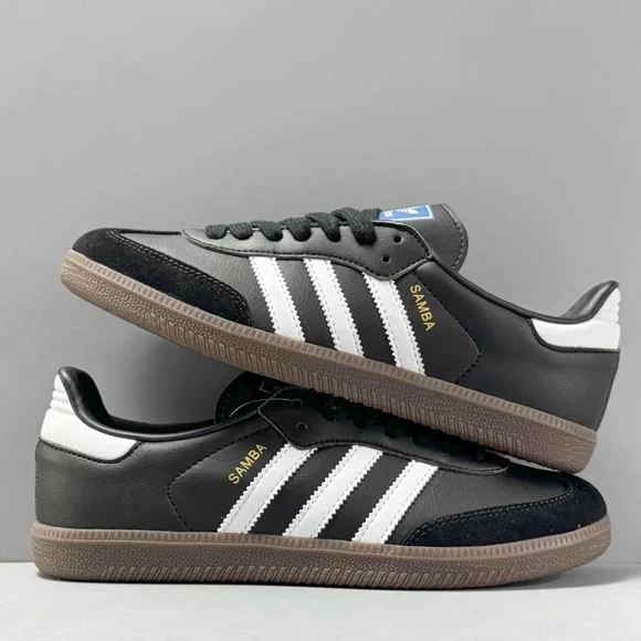 NWT SAMBA OG comfortable casual wear-resistant low shoes unisex sneakers black - Picture 4 of 4